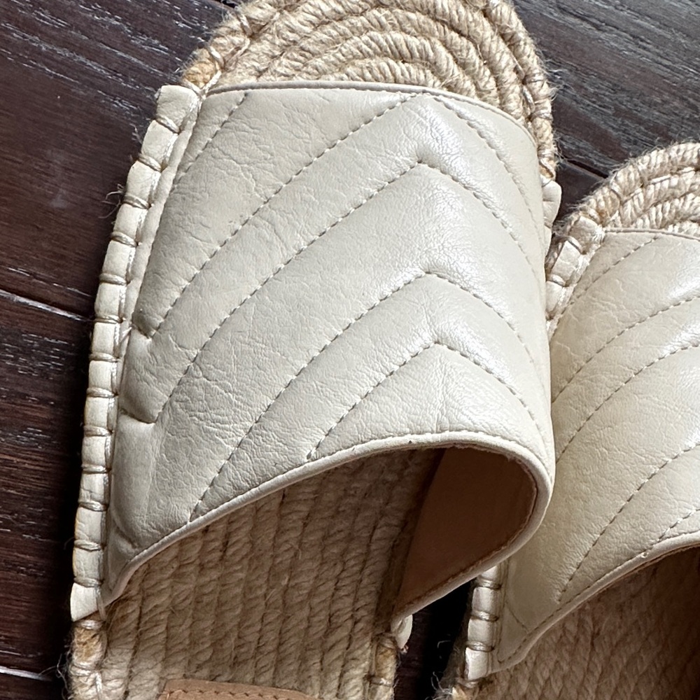 Women's Cream Espadrille Slides - Picture 6 of 7